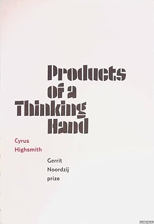 Imagen del vendedor de Products of a Thinking Hand: Gerrit Noordzij prize a la venta por Klondyke