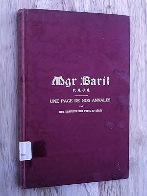 Seller image for Mgr baril, P. A. V. G. Une page de nos annales for sale by Livresse