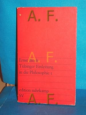 Bild des Verkufers fr Tbinger Einleitung in die Philosophie 1 (edition suhrkamp 11) zum Verkauf von Antiquarische Fundgrube e.U.