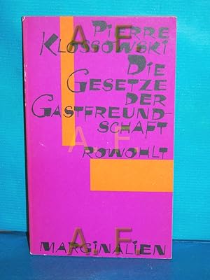Seller image for Pierre Klossowski ode Die Sprache des Krpers - Marginalien zu Deie Gesetze der Gastfreundschaft for sale by Antiquarische Fundgrube e.U.