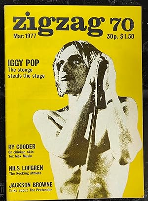 Image du vendeur pour Zigzag March 1977 #70 (Iggy Pop on cover) mis en vente par Shore Books
