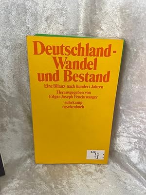 Bild des Verkufers fr Deutschland Wandel und Bestand ; Eine Bilanz nach hundert Jahren zum Verkauf von Antiquariat Jochen Mohr -Books and Mohr-