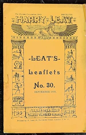 Image du vendeur pour Leat's Leaflets September 1933 No.30 mis en vente par Shore Books