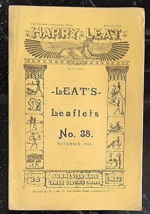 Bild des Verkufers fr Leat's Leaflets November 1934 No.38 zum Verkauf von Shore Books