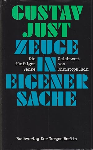 Bild des Verkufers fr Zeuge in eigener Sache Die fnfziger Jahre zum Verkauf von Leipziger Antiquariat