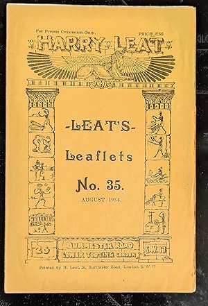 Image du vendeur pour Leat's Leaflets August 1934 No.35 mis en vente par Shore Books