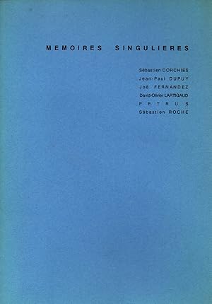 Seller image for Memoires singulieres for sale by JP Livres