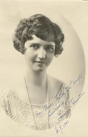 Fine bust-length photograph of the American soprano with autograph signature