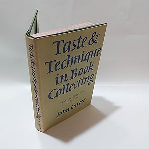 Bild des Verkufers fr Taste and Technique in Book Collecting zum Verkauf von Cambridge Rare Books