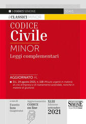 Imagen del vendedor de CODICE CIVILE E LEGGI COMPLEMENTARI. EDIZ. MINOR CD. 504/1 a la venta por Librightbooks