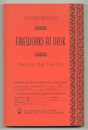 Seller image for Fireworks at Dusk: Paris in the Thirties for sale by Between the Covers-Rare Books, Inc. ABAA