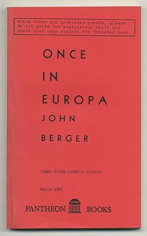 Seller image for Once in Europa for sale by Between the Covers-Rare Books, Inc. ABAA
