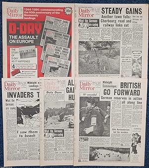 D-Day, the Assault on Europe. 4 Facsimile Souvenir Issues of the Daily Mirror dated 7th, 8th, 9th...