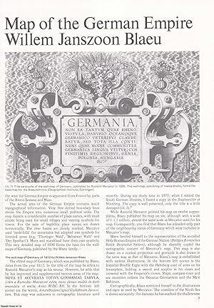 Image du vendeur pour The Wall Map of the German Empire Published by Willem Janszoon Blaeu in 1612. An original article from Map Collector Magazine, 1978. mis en vente par Cosmo Books