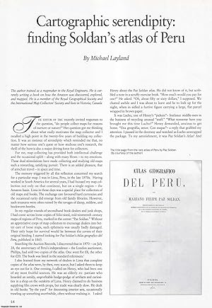 Seller image for Cartographic Serendipity: Finding Soldan's Atlas of Peru. An original article from Map Collector Magazine, 1994. for sale by Cosmo Books