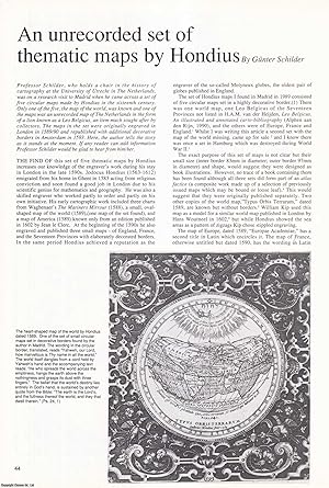 Image du vendeur pour An Unrecorded Set of Thematic Maps by Hondius. An original article from Map Collector Magazine, 1992. mis en vente par Cosmo Books