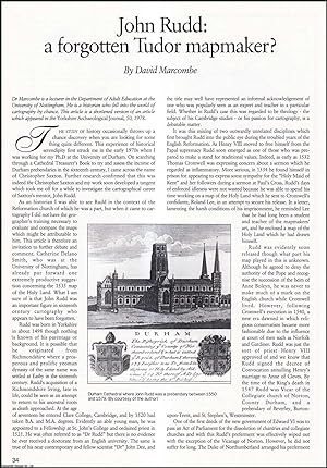 Imagen del vendedor de John and Edmund Rudd: Forgotten Tudor Mapmakers? An original article from Map Collector Magazine, 1993. a la venta por Cosmo Books