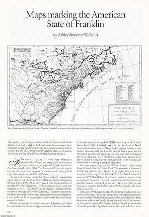 Imagen del vendedor de Maps Marking the American State of Franklin. An original article from Map Collector Magazine, 1995. a la venta por Cosmo Books