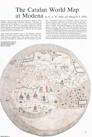 Bild des Verkufers fr The Catalan World Map at Modena. An original article from Map Collector Magazine, 1990. zum Verkauf von Cosmo Books