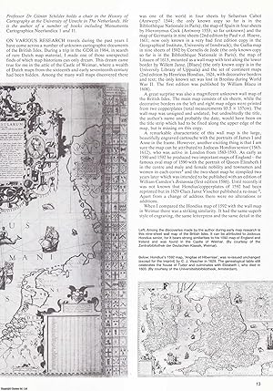 Image du vendeur pour A Rare Seventeenth Century Wall Map of the British Isles. An original article from Map Collector Magazine, 1988. mis en vente par Cosmo Books