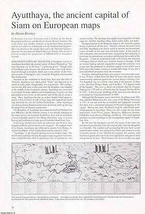 Imagen del vendedor de Ayutthaya, the Ancient Capital of Siam on European Maps. An original article from Map Collector Magazine, 1991. a la venta por Cosmo Books
