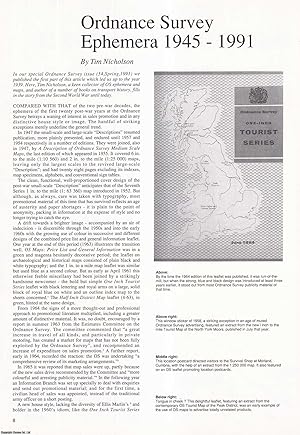 Seller image for Ordnance Survey Ephemera, 1945-1991. An original article from Map Collector Magazine, 1992. for sale by Cosmo Books