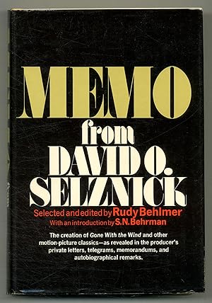 Image du vendeur pour Memo from David O. Selznick mis en vente par Between the Covers-Rare Books, Inc. ABAA