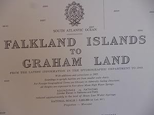 Bild des Verkufers fr South Atlantic Ocean. Falkland Islands to Graham Land - Blatt Nr. 3200. Massstab 1:3.250.000 zum Verkauf von Allguer Online Antiquariat