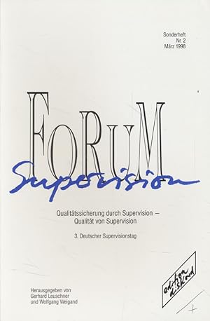 Seller image for Qualittssicherung durch Supervision - Qualitt von Supervision. Forum Supervision. Sonderheft, Nr. 2. for sale by Fundus-Online GbR Borkert Schwarz Zerfa