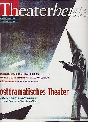 Bild des Verkufers fr Theater heute, 40. Jg., Nr. 12, Dezember 1999. Postdramatisches Theater. zum Verkauf von Fundus-Online GbR Borkert Schwarz Zerfa