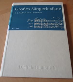 Bild des Verkufers fr Groes Sngerlexikon Digitale Bibliothek zum Verkauf von Brcke Schleswig-Holstein gGmbH