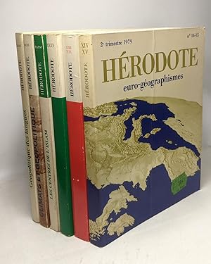 Hérodote revue de géographie et de géopolitique --- 6 volumes: 2e trim. 1979 N°14-15 + 2-3e trim....