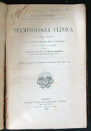 Imagen del vendedor de Terminologia clinica a la venta por Librodifaccia