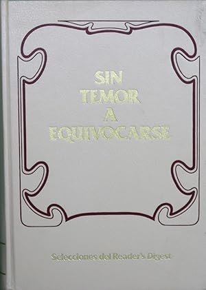 Imagen del vendedor de Sin temor a equivocarse a la venta por Librera Alonso Quijano