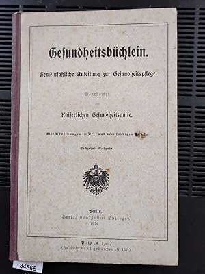 Imagen del vendedor de Gesundheitsbchlein Gemeinfassliche Anleitung zur Gesundheitspflege a la venta por Windau Antiquariat