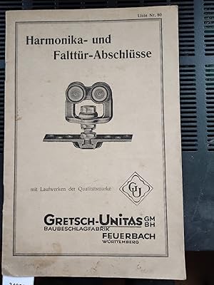 Harmonika und Falttür Abschluss mit Laufwerken der Qualitätsmarke Gretsch - Unitas