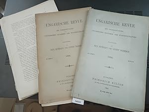 Ungarische Revue Heft 1 (ohne 16 S.), 2 und 3 1884