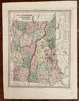 Seller image for New Hampshire & Vermont by H. S. Tanner for sale by mediumraremaps.com