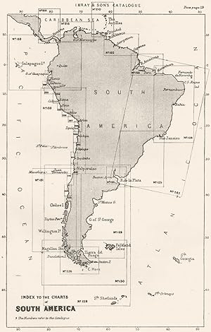 Image du vendeur pour Index to the Charts of South America mis en vente par Antiqua Print Gallery