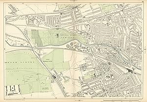 Seller image for Sheet 42 from Bacon's 1900 London street atlas covering part of West London including Kensal Green, Kensal Rise, West Kilburn, maida Hill, Ladbroke Grove, Westbourne Park, North Kensington, Willesden Junction, Wormwood Scrubs, Queens Park for sale by Antiqua Print Gallery