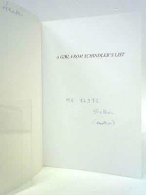 Seller image for A Girl from Schindler's List for sale by World of Rare Books