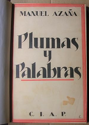 Bild des Verkufers fr PLUMAS Y PALABRAS zum Verkauf von LLIBRES del SENDERI