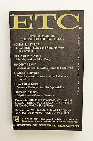 ETC.: A Review of General Semantics: Volume XXIV, Number 4, December 1965: Special Issue on the P...