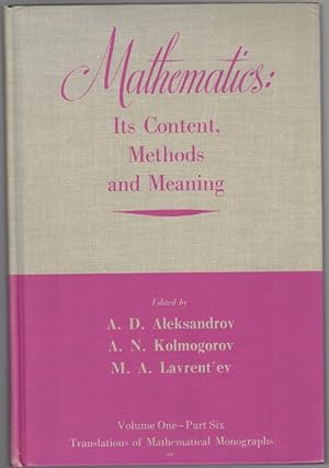 Immagine del venditore per Mathematics: Its Content, Methods and Meaning. Part Six (of six parts). Topology - Functional Analysis - Groups and other algebraic systems. [= Translations of Mathematical Monographs - Volume One - Part Six]. venduto da Antiquariat Fluck