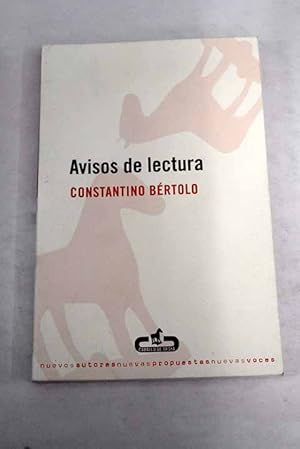 Imagen del vendedor de Avisos de lectura a la venta por Alcan Libros