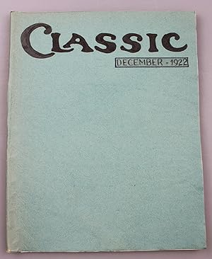 Imagen del vendedor de Classic, Vol. X, No. 4 (December 1922) a la venta por Antikvariat Valentinska