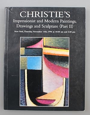 Impressionist and Modern Paintings, Drawings and Sculpture (Part II) [= Auction 8502, New York, N...