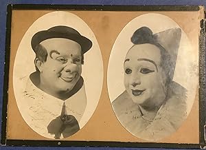 Foto originale con dedica autografa dei Fratelli Fratellini, Genova 1939, Circo, Clown