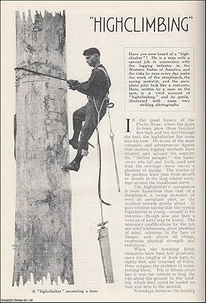 Image du vendeur pour Highclimbing In the Tall Timbers : logging in the western states of the US. An uncommon original article from the Wide World Magazine, 1927. mis en vente par Cosmo Books