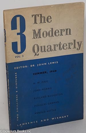 The Modern Quarterly: Vol. 3, No. 3, Summer 1948